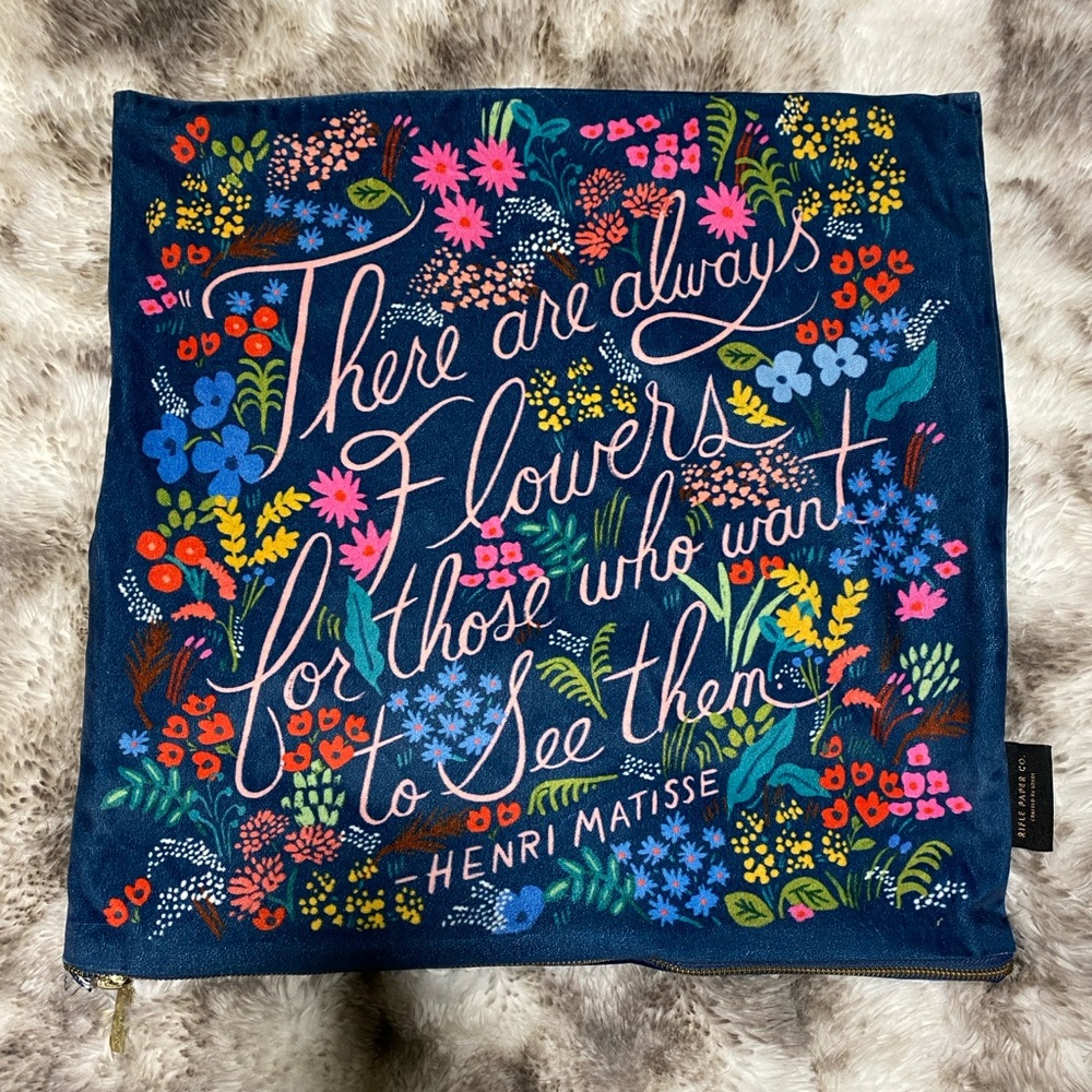 Rifle Paper Co Pillow 17”x17”